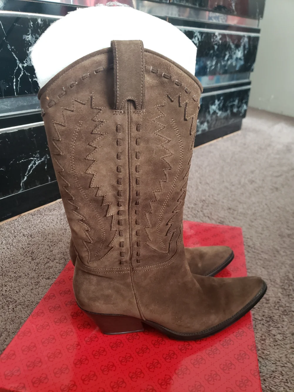 Guess Women’s Brown Suede Knee-High Boots